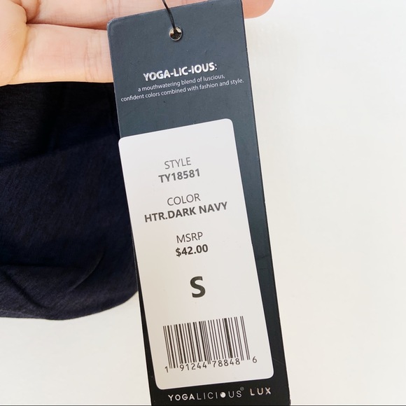 NWT Yogalicious Lux Soft Cropped Workout Tank Top - Picture 3 of 6